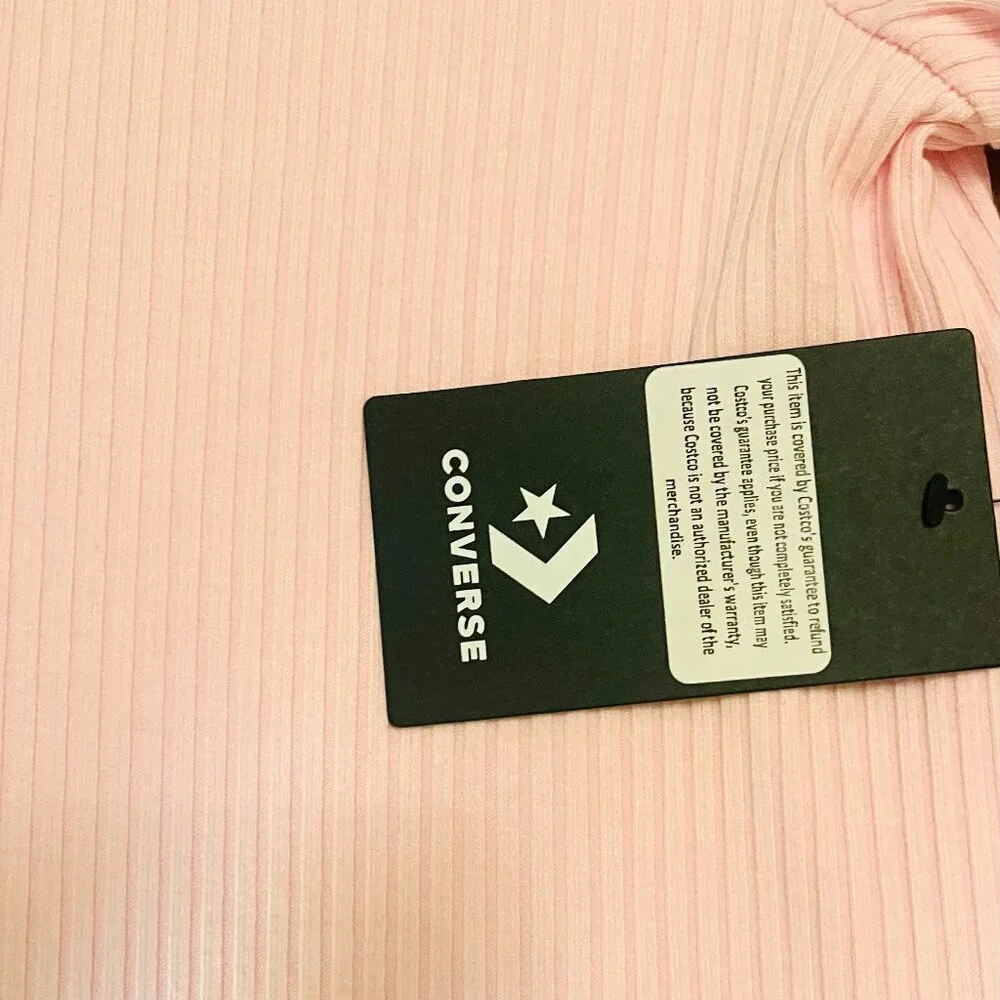 Converse Kids Light Pink Ribbed Tee (age 10-12)